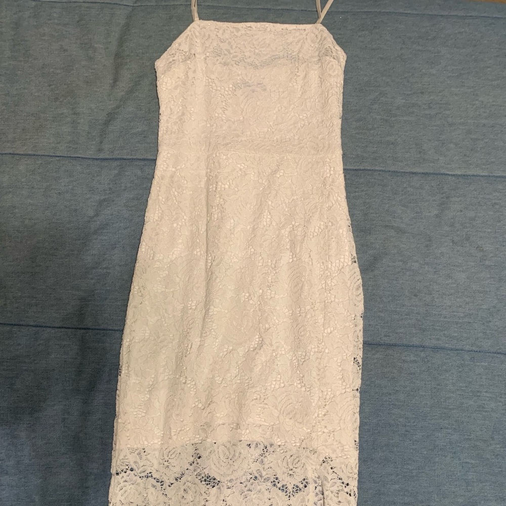 cream midi dress